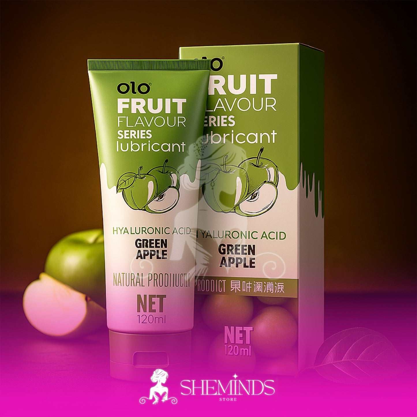 SHEMINDS - OLO Fruit Flavour Lubricant Gel – Pelumas Rasa Buah | Water-Based | 120ml | Kemasan Tube