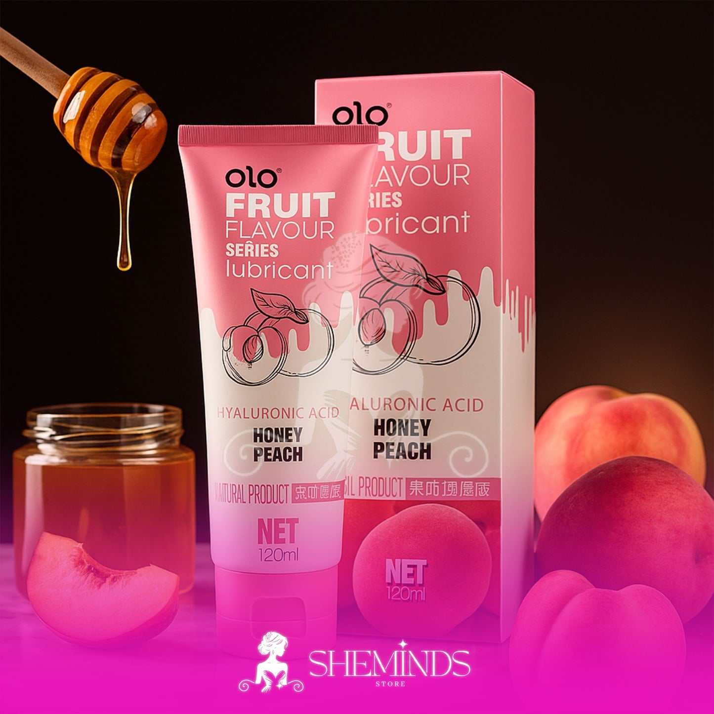SHEMINDS - OLO Fruit Flavour Lubricant Gel – Pelumas Rasa Buah | Water-Based | 120ml | Kemasan Tube