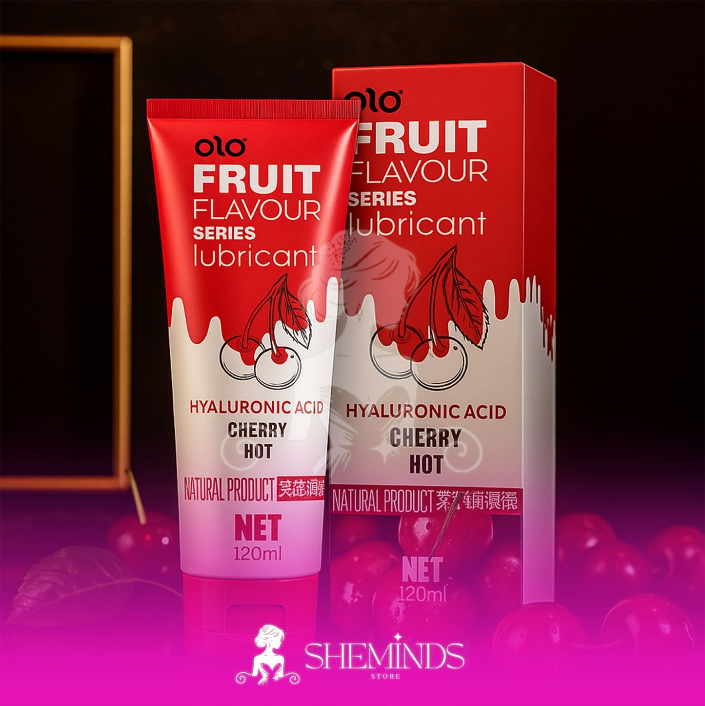 SHEMINDS - OLO Fruit Flavour Lubricant Gel – Pelumas Rasa Buah | Water-Based | 120ml | Kemasan Tube