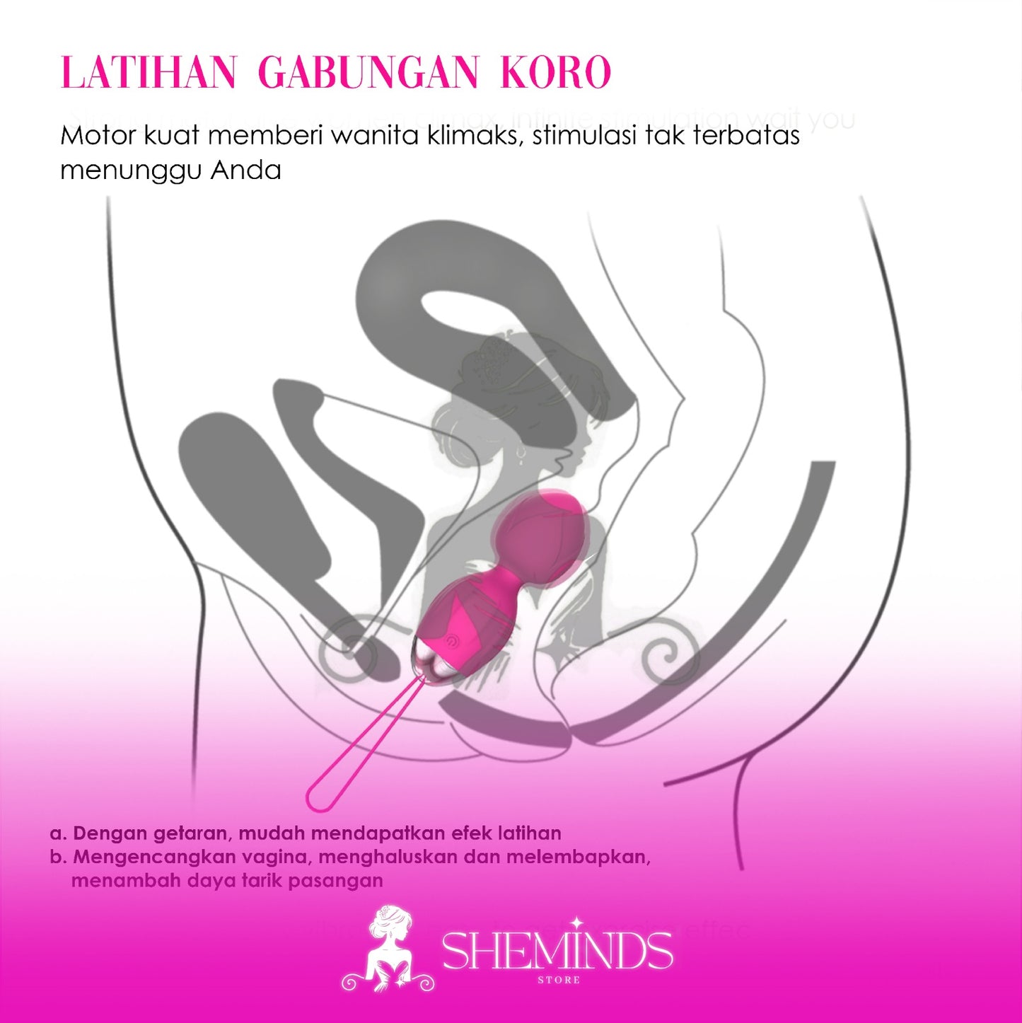 SHEMINDS Remote Vibrating Love Egg – 10 Mode Getar | Alat Bantu Wanita | Silent & Rechargeable