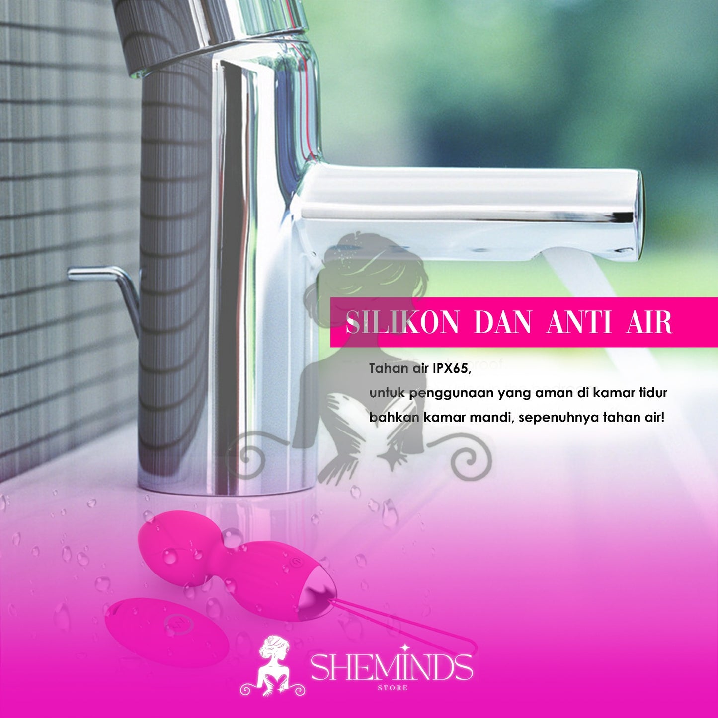 SHEMINDS Remote Vibrating Love Egg – 10 Mode Getar | Alat Bantu Wanita | Silent & Rechargeable