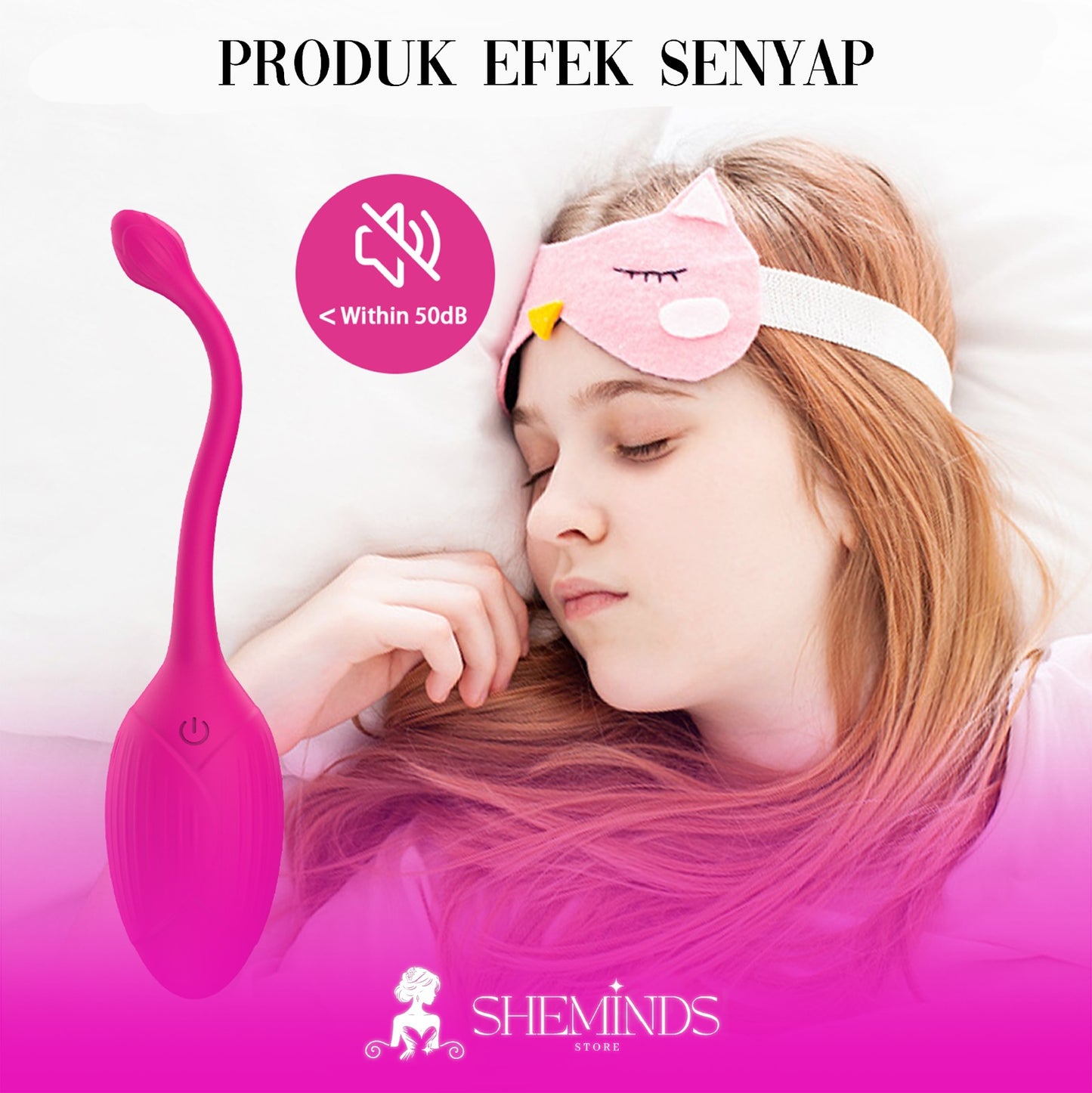 SHEMINDS Kegel Vibrator Fleksibel | 10 Mode Getar | Alat Latih Intim Wanita | Bisa Dipakai Pasangan