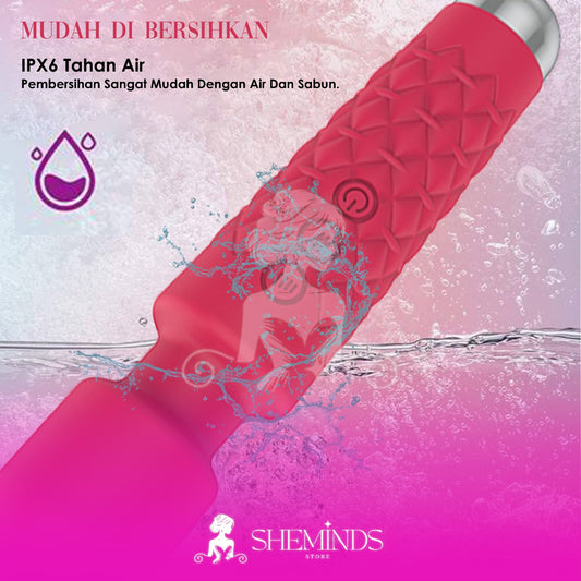 SHEMINDS Wand Vibrator Pink – 20 Pola Getar & 8 Kecepatan Sensasi Maksimal