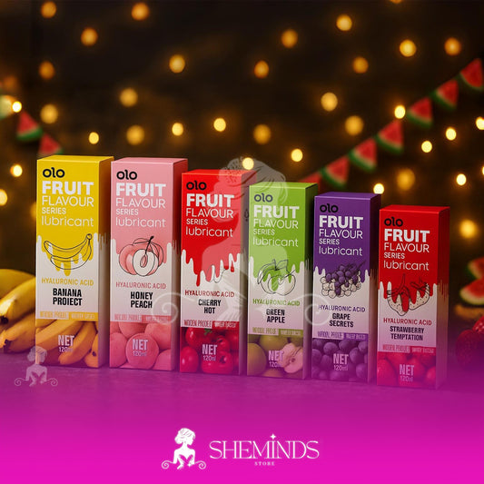 SHEMINDS - OLO Fruit Flavour Lubricant Gel – Pelumas Rasa Buah | Water-Based | 120ml | Kemasan Tube